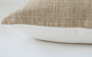 Experience Quality Craftsmanship with the 100% Hemp Jasper Tan Pillow Cover
