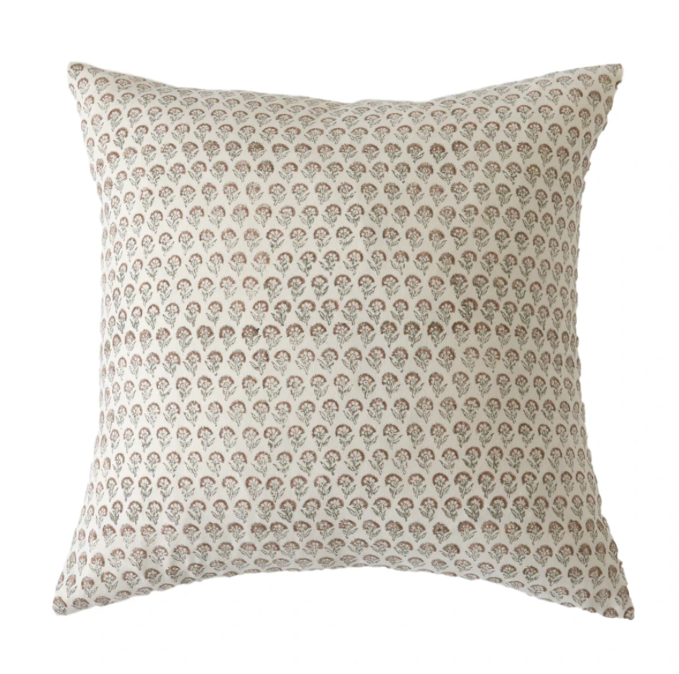 Chic and Sophisticated: Blush Green Patterned Harriett Pillow Cover
