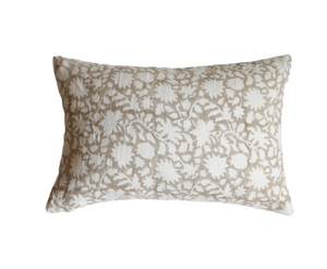 Transform Your Sofa: Mavis Tan Floral Pillow Cover