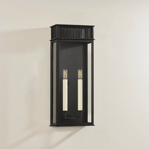 Gridley Exteriors Wall Sconce | Vintage-Inspired Outdoor Wall Light with Clear Glass Shade