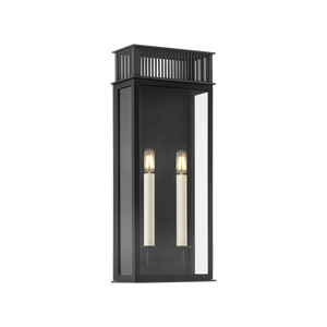 Gridley Exteriors Wall Sconce | Vintage-Inspired Outdoor Wall Light with Clear Glass Shade