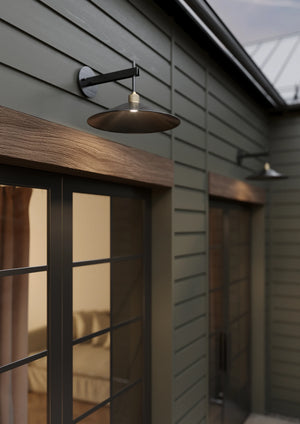 Harac Outdoor Wall Sconce | Industrial-Inspired Downlight with Mixed Metal Finish