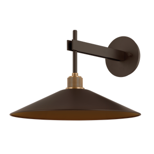 Harac Outdoor Wall Sconce | Industrial-Inspired Downlight with Mixed Metal Finish