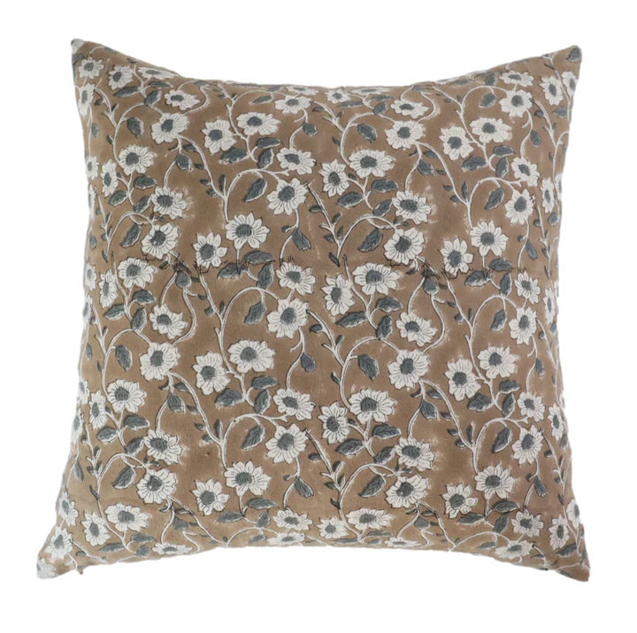 Poppy Pillow Cover – Handcrafted Elegance with a Global Touch