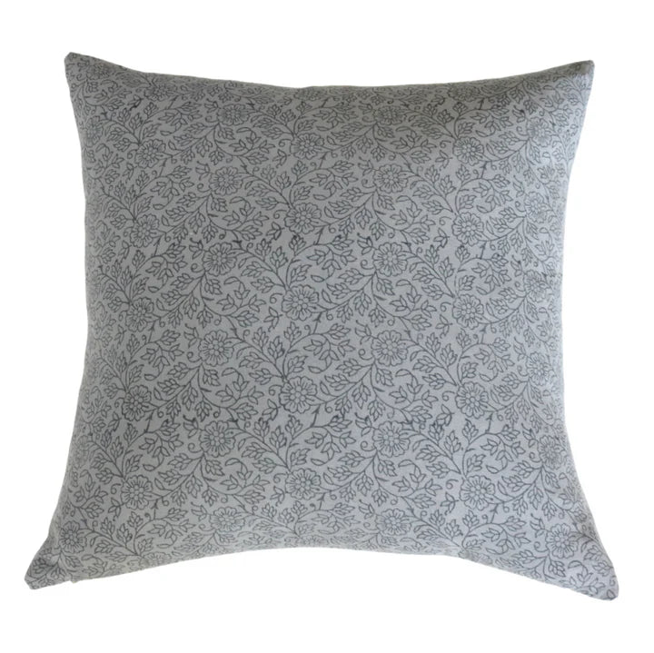 Raya Slate Blue Floral Block Print Pillow Cover – Danielle Oakey Exclusive