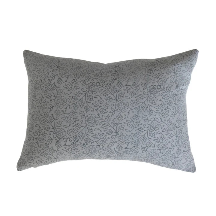 Raya Slate Blue Floral Block Print Pillow Cover – Danielle Oakey Exclusive