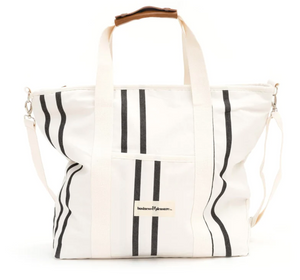 Stylish Cooler Tote Bag, White and Black