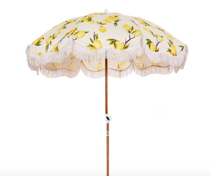 Sunset Shades: Beach Umbrella - Premium Style, Portable Size - White Background