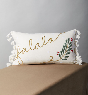 Spread Holiday Cheer with Falala Pillow: Festive Lumbar Support