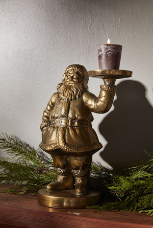Brass Santa Figurine: Add Vintage Holiday Charm to Your Decor, Original Image