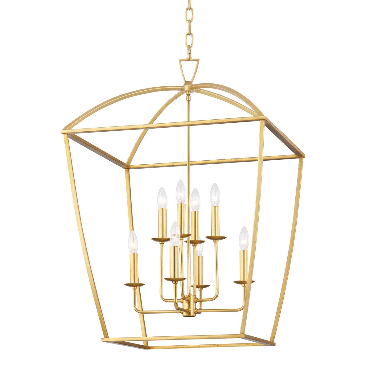 Bryant Pendant: Modern Lantern Elegance in Aged Brass
