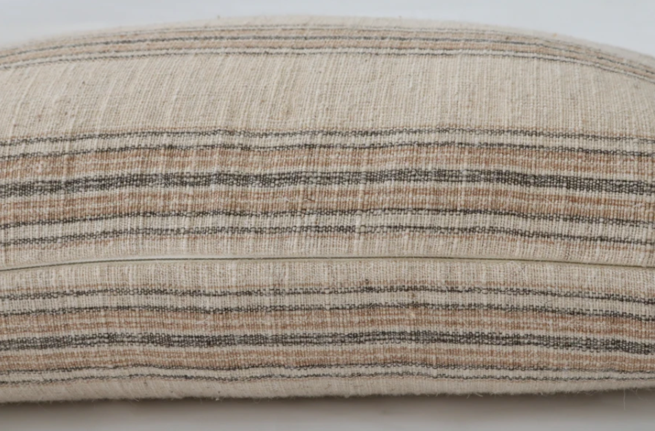 Handwoven Elegance: Felix Stripe Pillow Cover with Unique Personality
