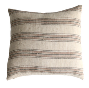 Classic Charm: Felix Stripe Pillow Cover in Tan with Brown and Black Stripes