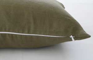 Elevate Your Decor with an Olive Green Linen Pillow Cover