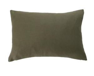 Embrace Serenity with an Olive Green Linen Pillow Cover