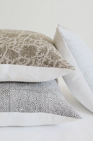 Enhance Your Space: Felicity Pillow Cover with Off-White Linen Backing