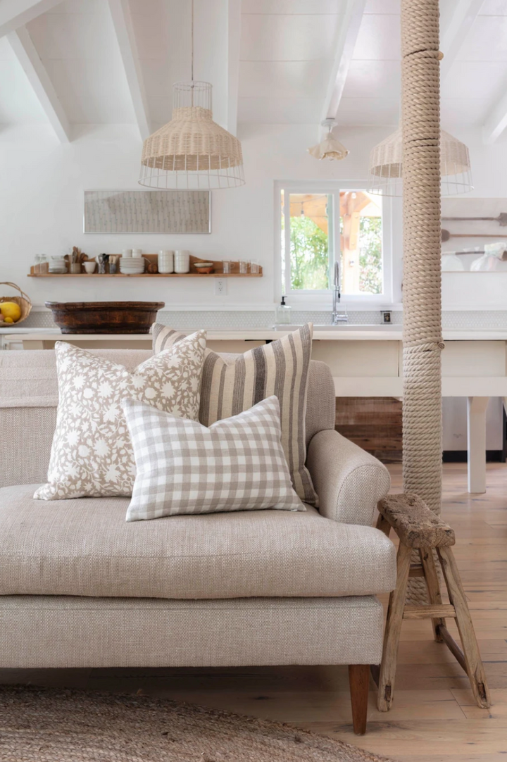 Chic and Cozy: Mavis Tan Floral Pillow Cover