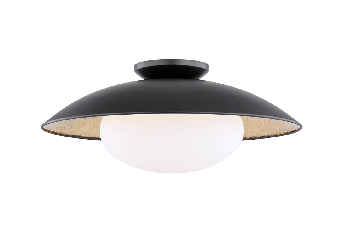 Cadence Light | Ceiling Light with Gold Leaf &amp; Matte Finish Elegance