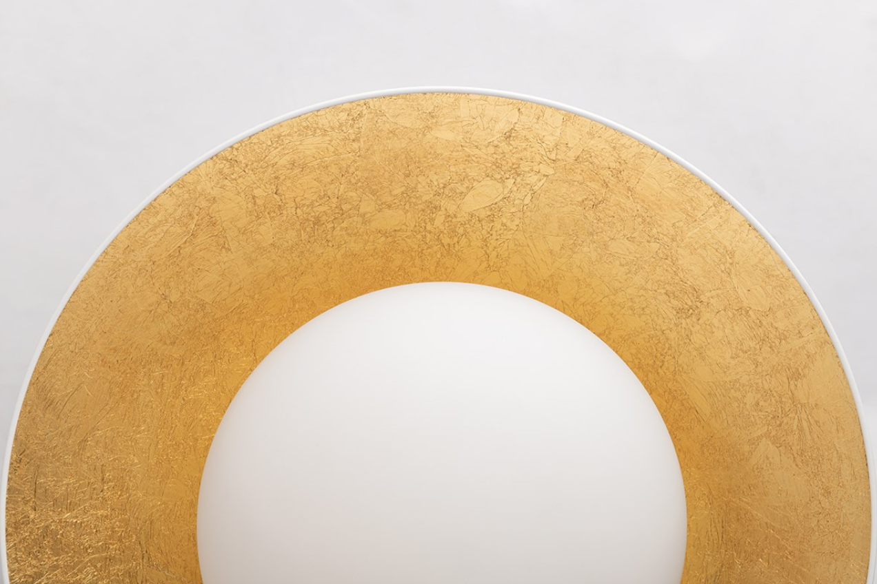 Cadence Light | Ceiling Light with Gold Leaf &amp; Matte Finish Elegance