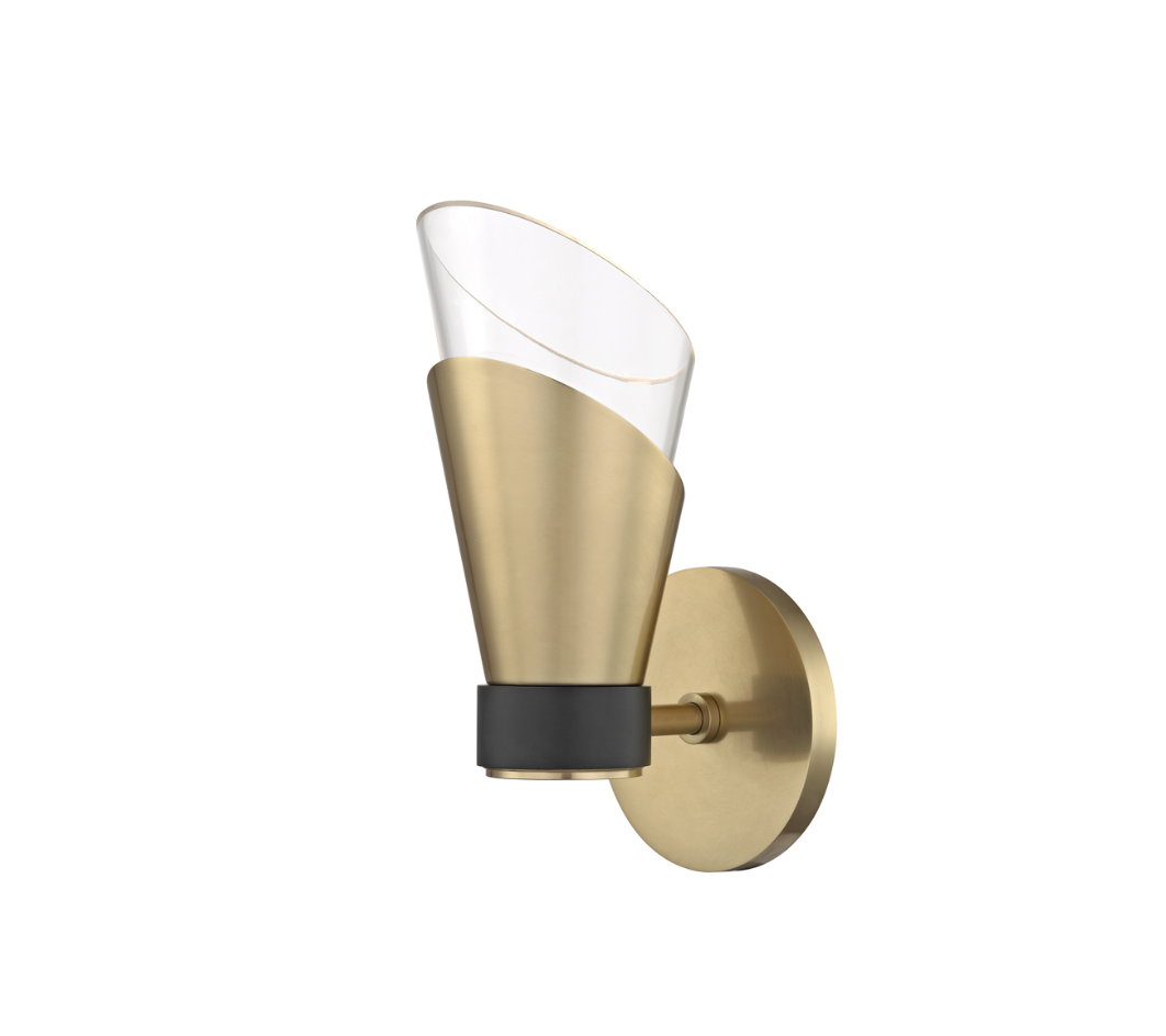 Angie Asymmetrical Glass Wall Sconce