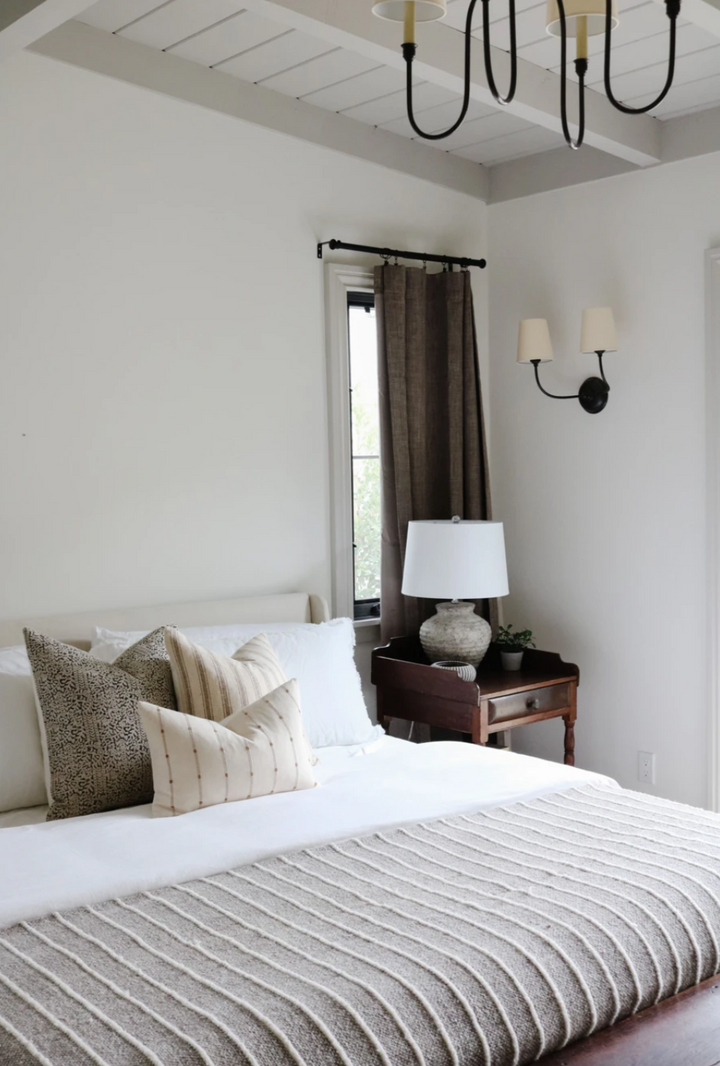 3 Ada Stripe Pillow Cover in Bed