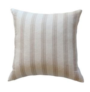 Elevate Your Décor: Lawson Pillow Cover with Light Brown Woven Stripe