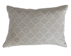 Eco-Friendly Elegance: Hand-Printed Fern Pillow Cover Made in USA